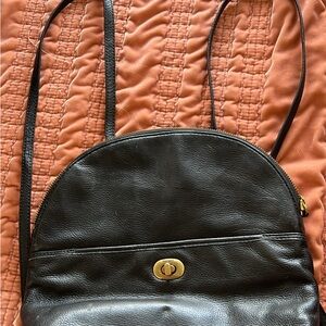 Black Leather Shoulder Bag